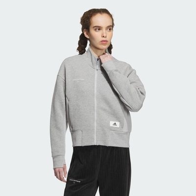 adidas 外套 女款 運動外套 亞規 LOUNGE DK JKT 灰 IP0757