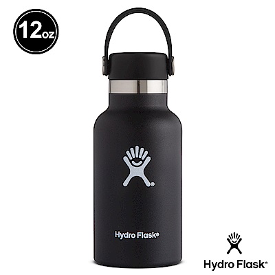 美國Hydro Flask 真空保冷/熱標準口鋼瓶 12oz/355ml 時尚黑