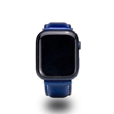 【N.M.N 台灣設計品牌】Apple Watch 智慧手錶帶/極致系列/義大利皮革錶帶 寶石藍 42mm - 49mm