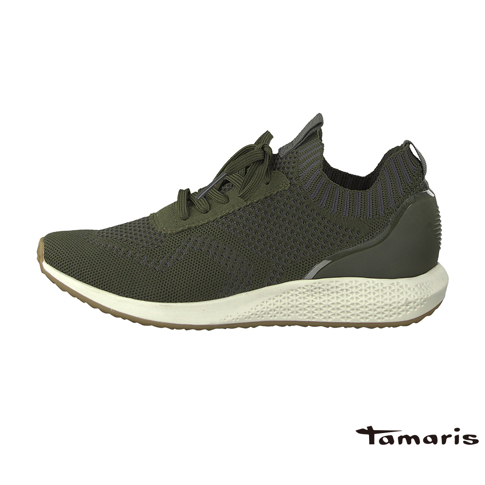 TAMARIS(女) Fashletics 系列 無內裡親膚彈力防滑運動鞋-草綠