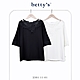 betty’s貝蒂思　領口透視古典蕾絲七分袖T-shirt(共二色) product thumbnail 6