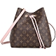 LV M44022 NEONOE Monogram 經典帆布肩背/斜背水桶包(玫瑰粉) product thumbnail 1