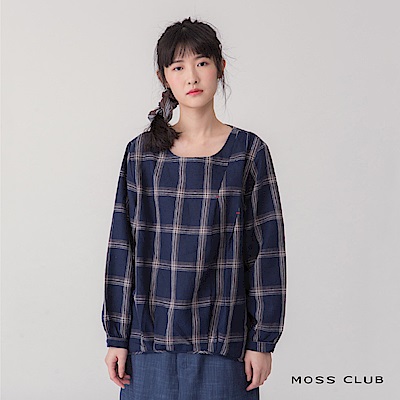 MOSS CLUB 經典格紋上衣-上衣(共二色)