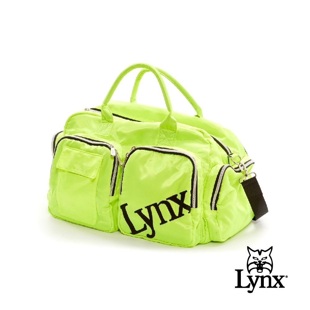 【Lynx Golf】刺繡多袋設計旅行外袋/運動衣物袋-綠色