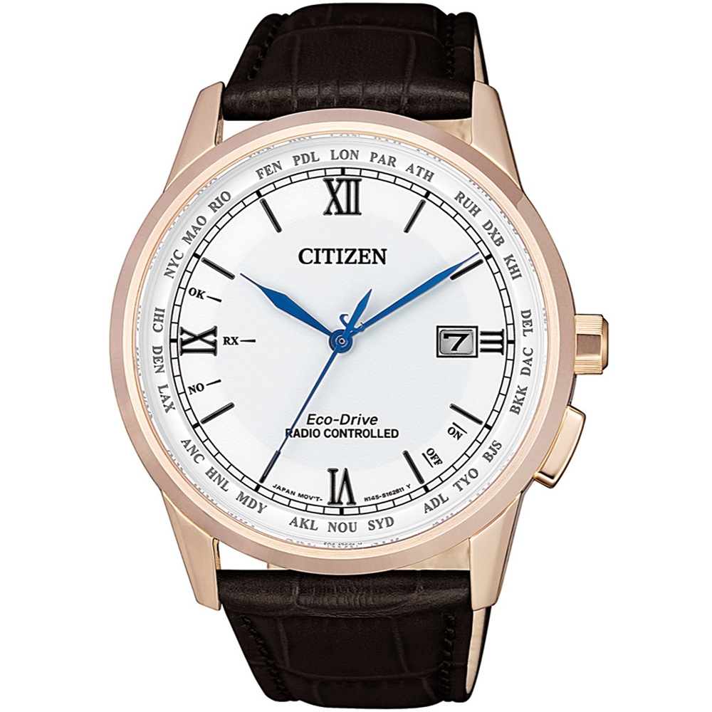 CITIZEN星辰 光動能萬年曆電波手錶(CB0152-16A)-42.7mm