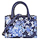 MICHAEL KORS KELLEN 花卉防刮手提斜背包(迷你/海軍藍) product thumbnail 1