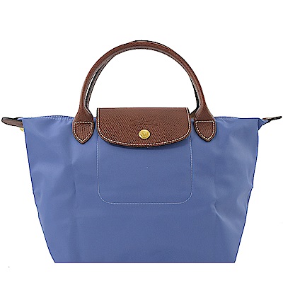 LONGCHAMP Le Pliage Nylon尼龍短把手提包(藍紫/S)