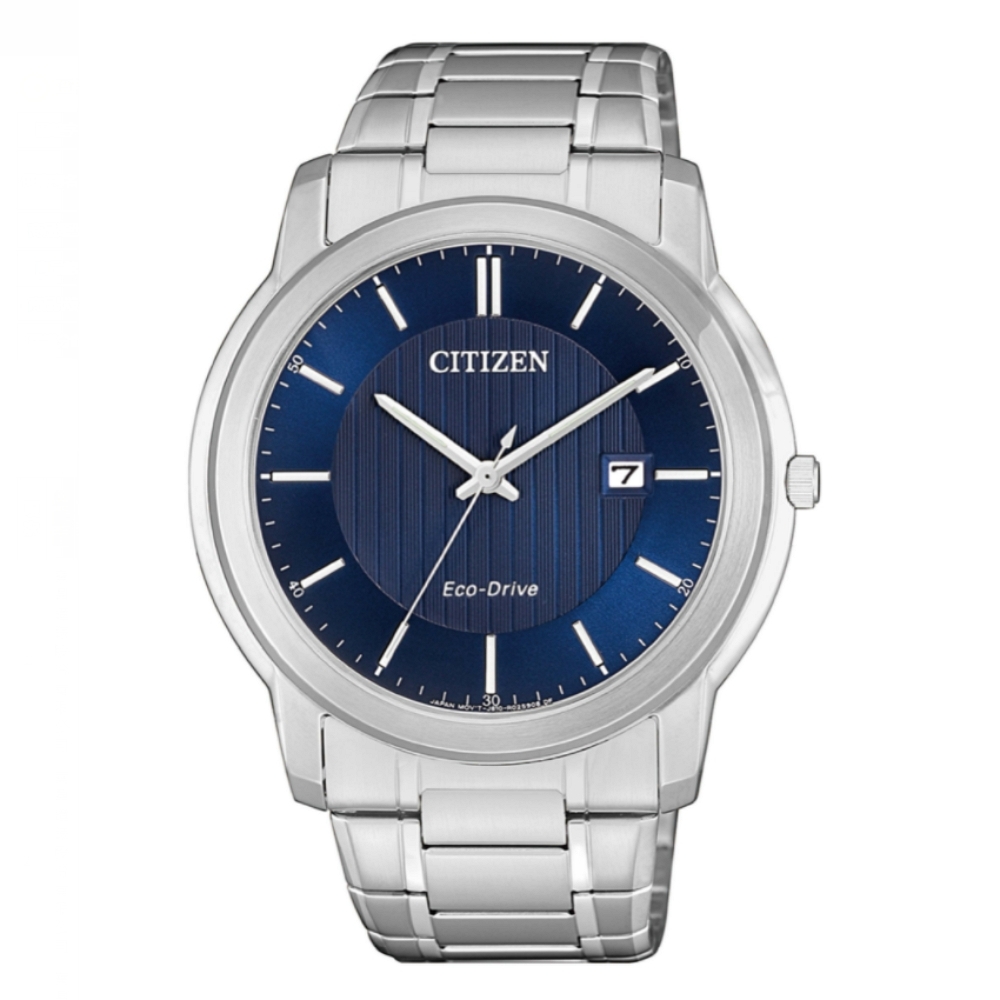 CITIZEN星辰 PAIR系列 光動能都會簡約海藍腕錶 42mm/AW1211-80L