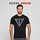 【GUESS】彩紅光澤LOGO圓領修身短T-兩色任選 product thumbnail 9