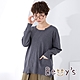 betty’s貝蒂思　素色羅紋領針織線衫(深灰) product thumbnail 1