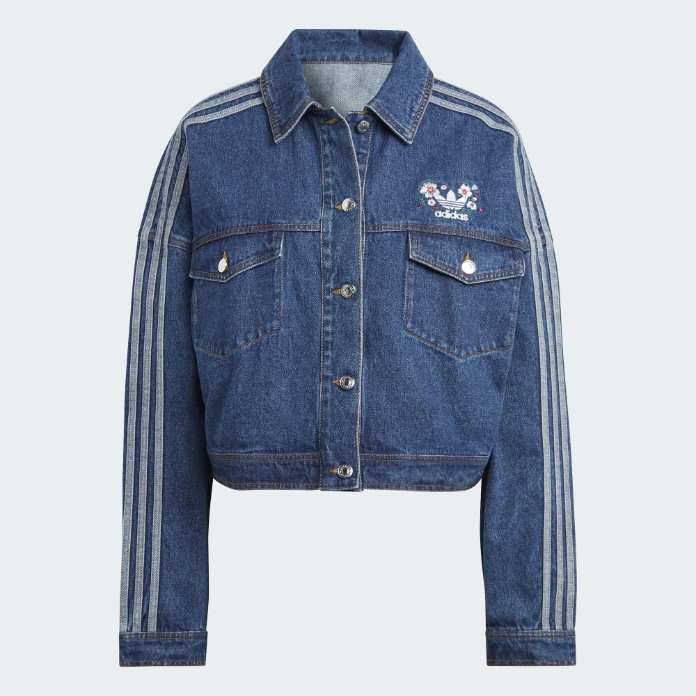 adidas 外套 女款 運動外套 牛仔外套 DENIM JACKET 藍 IP3767