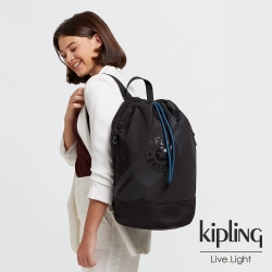 Kipling 純淨黑大開口後背包-TATUM