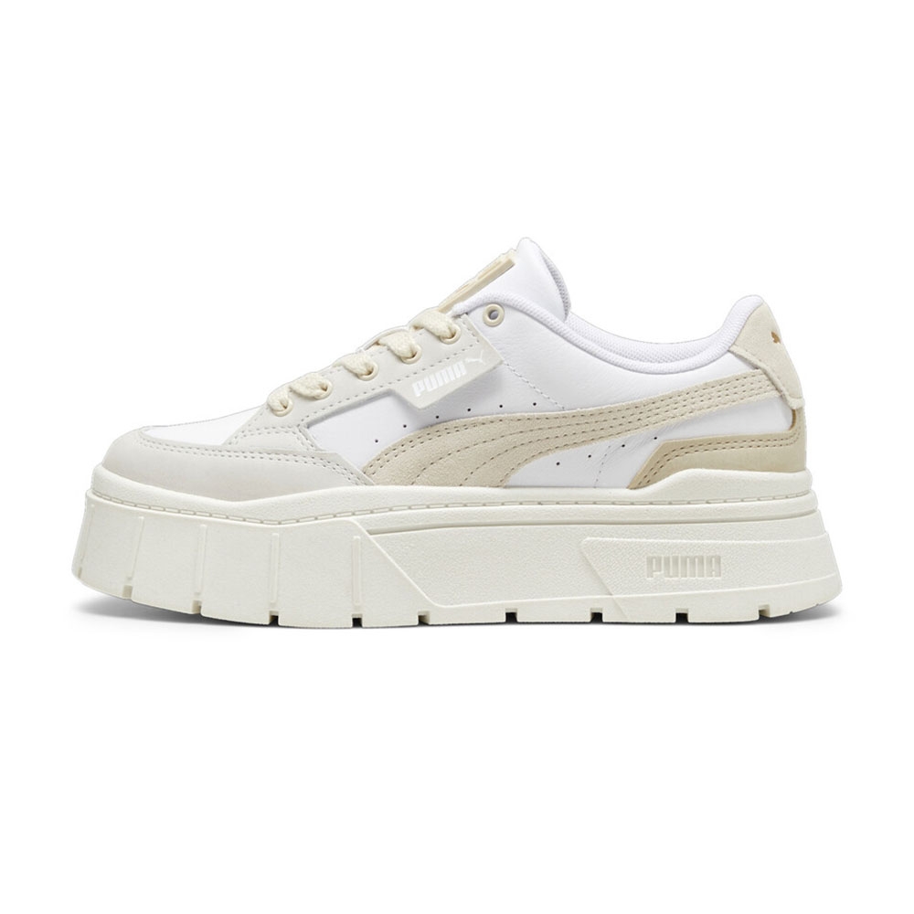 Puma Mayze Stack Luxe Wns 女鞋 米白色 厚底 復古 休閒鞋 38985310