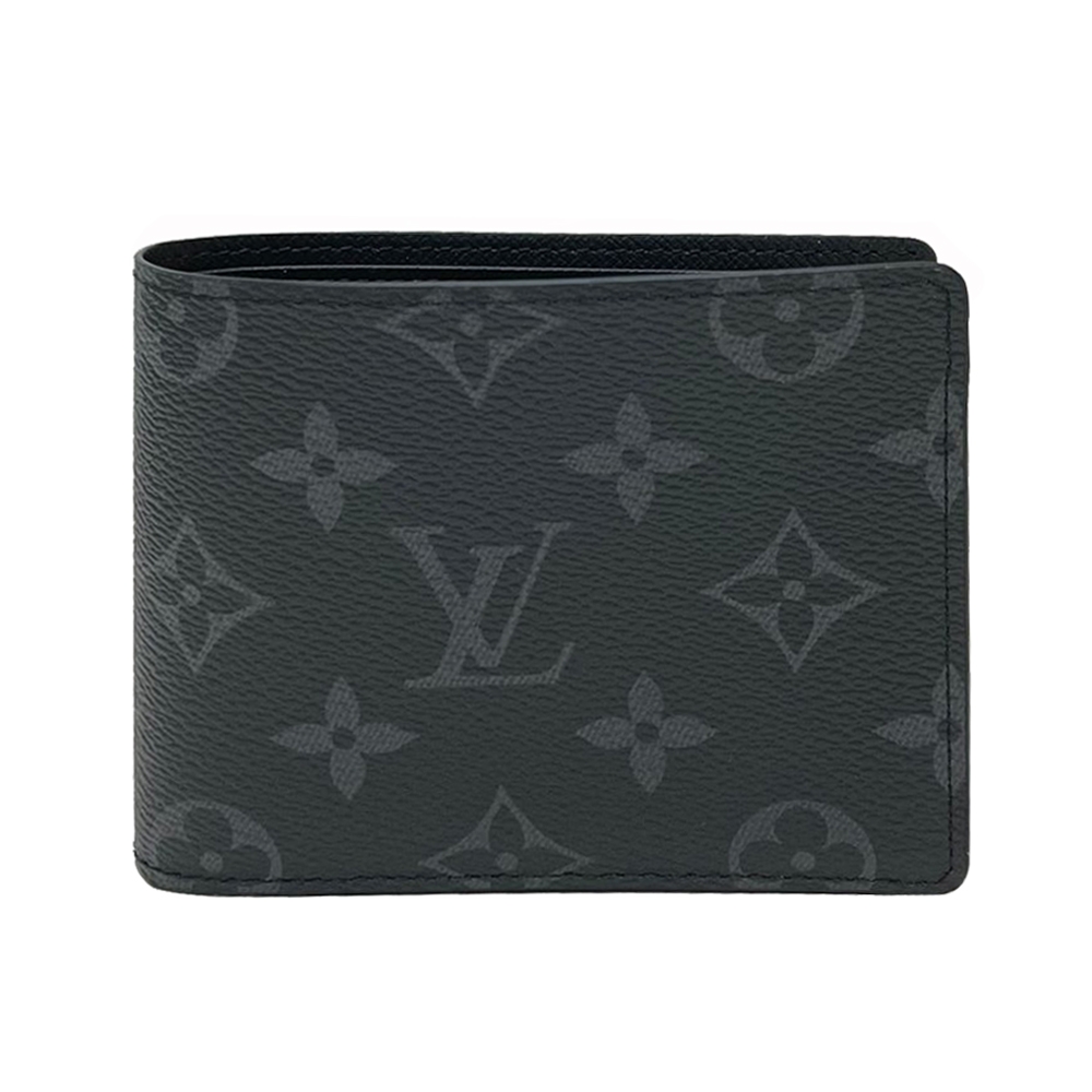 LOUIS VUITTON MULTIPLE 黑LOGO交叉對開短夾