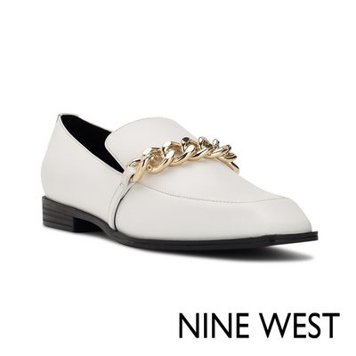 NINE WEST ONXE 方頭樂福鞋-奶油白