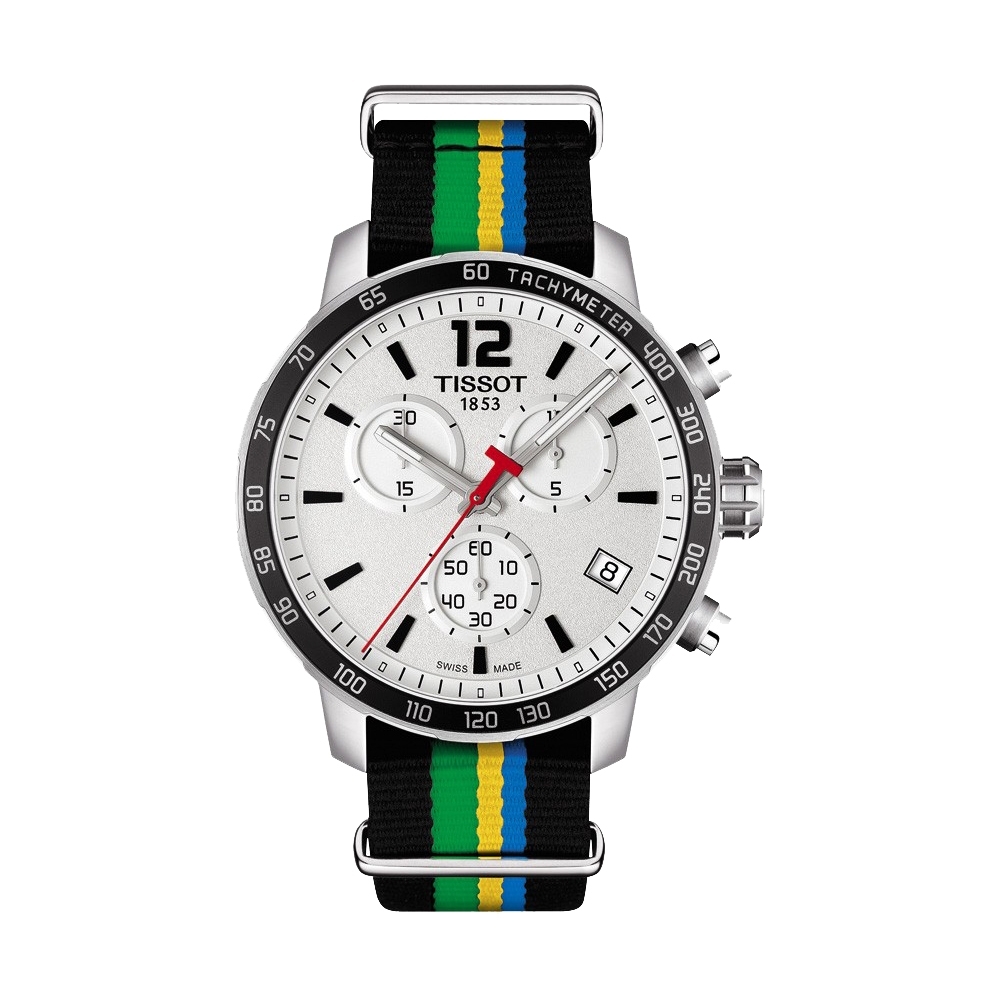 TISSOT 天梭 官方授權 QUICKSTER BAKU 2015 特別版運動腕錶 迎春好禮-銀/42mm T0954171703702