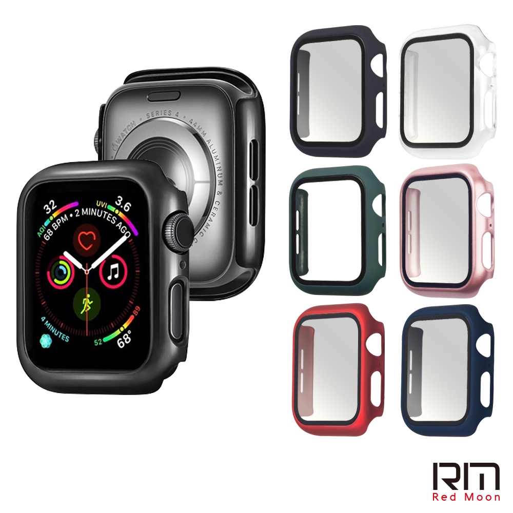 Redmoon APPLE Watch 9/8/7 9H鋼化玻璃+PC全包覆雙料防摔保護殼 41/45mm | 錶帶/錶環 | Yahoo奇摩購物中心