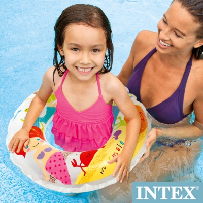 INTEX 卡通游泳圈 61cm(圖案隨機)適用：6~10歲 (59242)