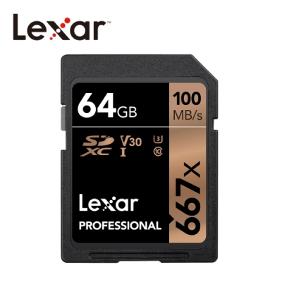 Lexar Professional 667x SDXC UHS-I 記憶卡-64G