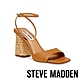 STEVE MADDEN-ROZLYN 方頭繞踝竹編粗跟涼鞋-棕色 product thumbnail 1
