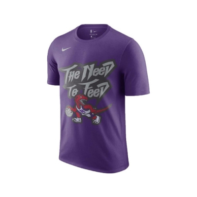 Nike T恤 Raptors NBA T-Shirt 男款 多倫多暴龍 圓領 棉質 舒適 基本版型 紫 黑 CJ5670547