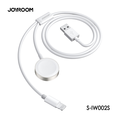 JOYROOM S-IW002S USB-A to 蘋果手錶磁力二合一充電線1.5M 白色