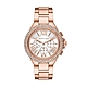 MICHAEL KORS Camille 三鑽圈羅馬數字三眼玫瑰金腕錶MK6995 product thumbnail 1