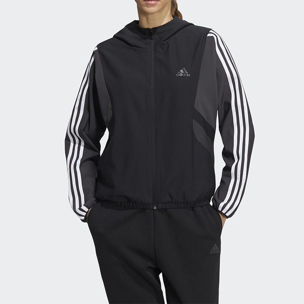 adidas 外套 女款 風衣外套 連帽外套 運動外套 亞規 FI WV JACKET 黑 HF0033