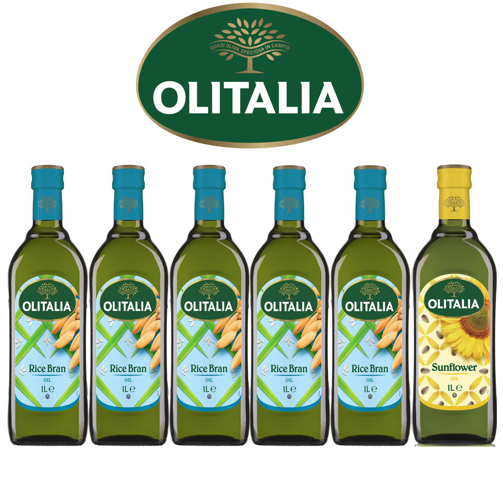 Olitalia奧利塔玄米油+葵花油禮盒組(1000mlx6瓶)