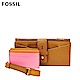 FOSSIL Willa 扣帶造型含零錢匣手拿長夾-棕色 SL6335231 product thumbnail 1