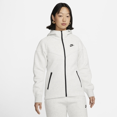 NIKE AS W NSW TCH FLC WR FZ HDY 女運動外套-白-FB8339013