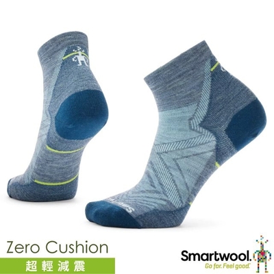 【SmartWool】女 美麗諾羊毛 Merino Wool 機能跑步超輕減震低筒襪(2雙入)_SW001674-L88 錫藍