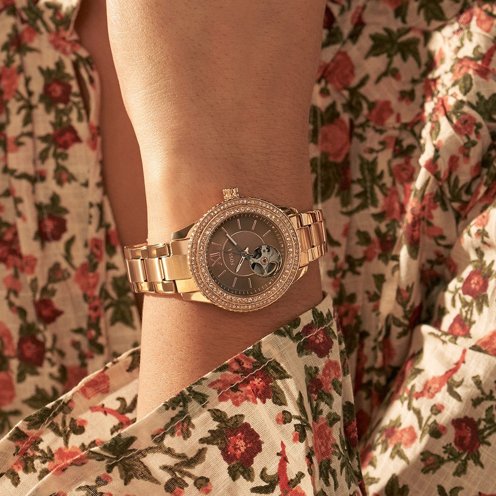 FOSSIL 開芯小鏤空機械女錶-34mm ME3211 | 女錶| Yahoo奇摩購物中心