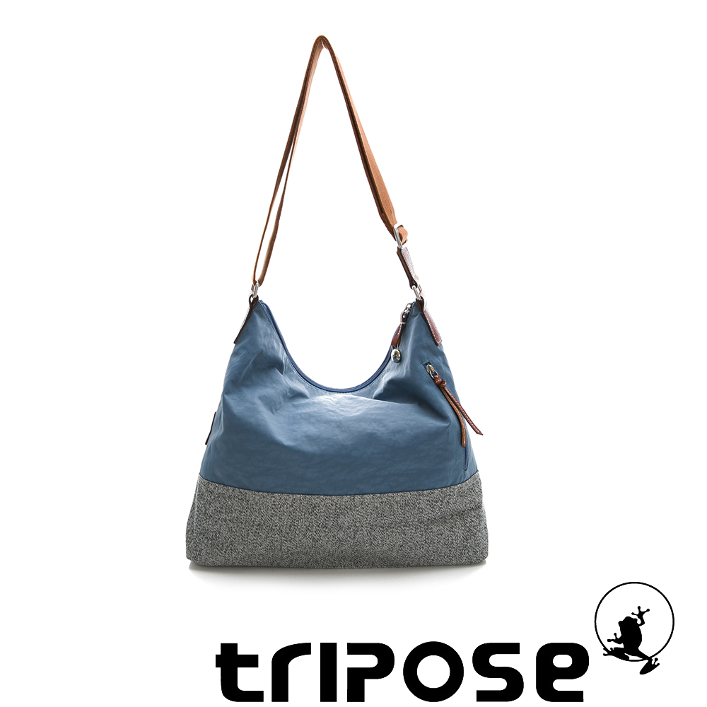 tripose 漫遊系列岩紋輕巧側肩背包 蔚水藍