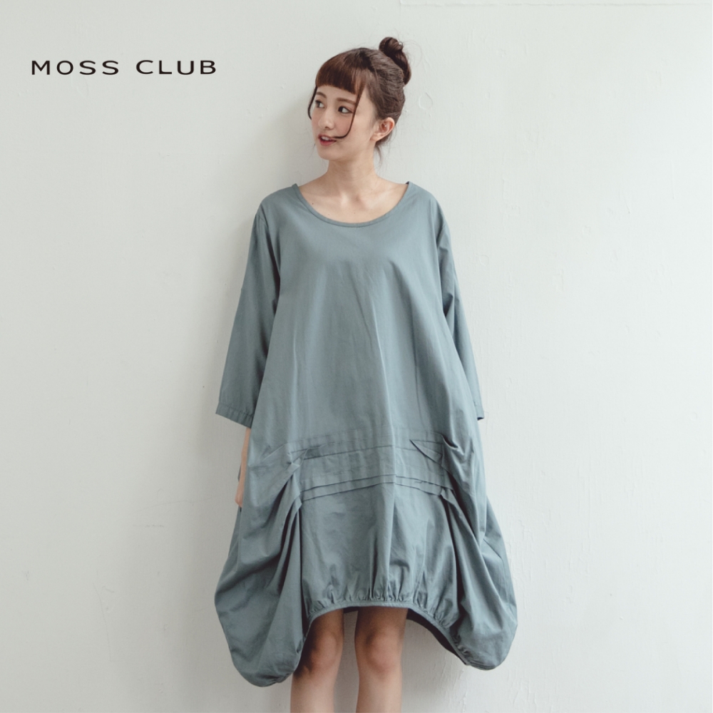 【MOSS CLUB】寬鬆剪裁連身-洋裝(二色)