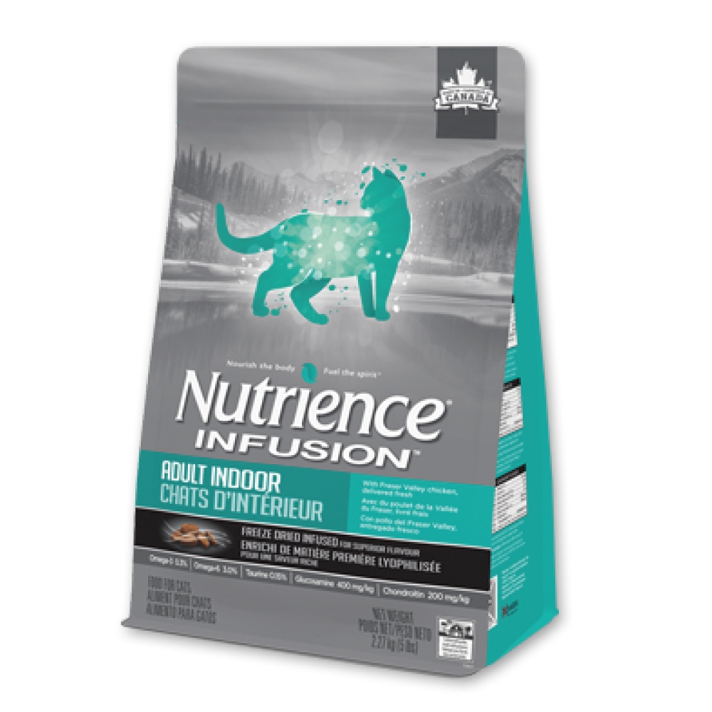 【Nutrience 紐崔斯】INFUSION天然糧-室內貓雞肉配方2.27kg