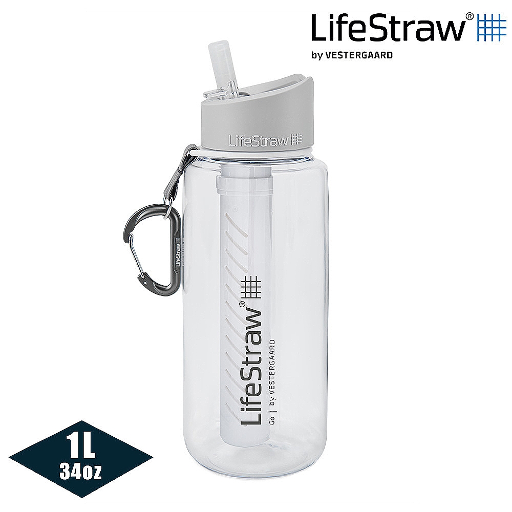 LifeStraw Go 二段式過濾生命淨水瓶 1L｜透明色