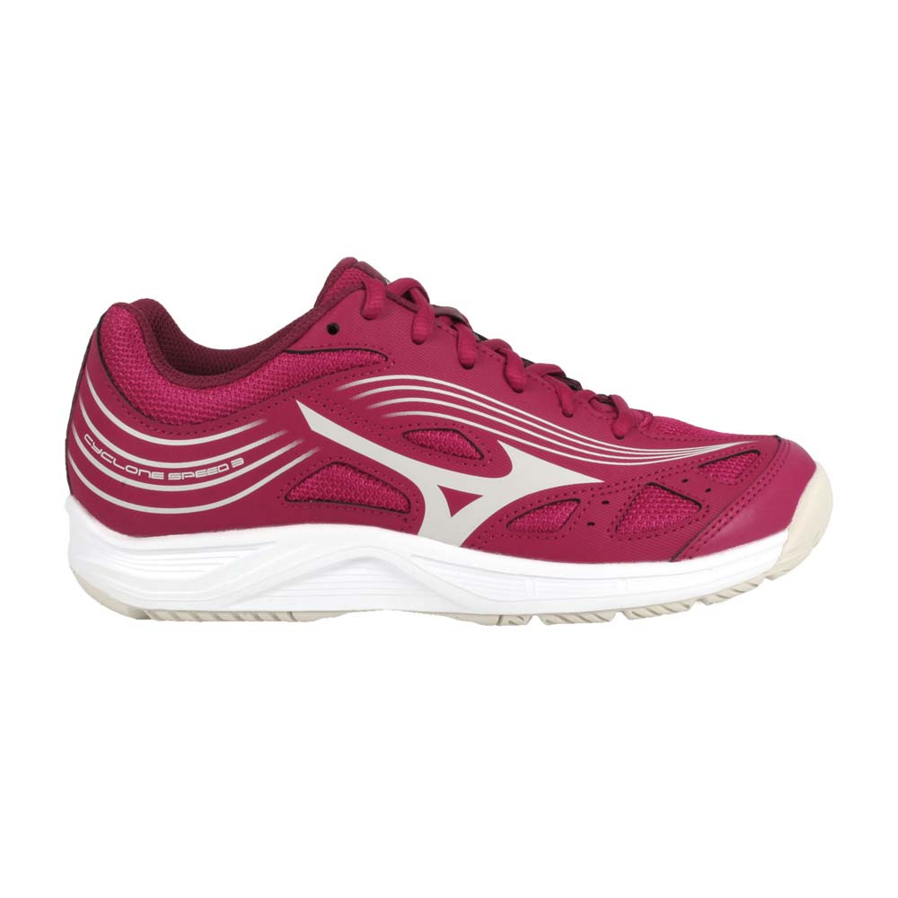 MIZUNO CYCLONE SPEED 3 女排球鞋-運動 訓練 美津濃 V1GA218066 酒紅銀