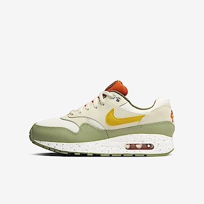 Nike Air Max 1 SE GS [FV3646-171] 大童 休閒鞋 運動 復古 氣墊 舒適 緩震 米 綠