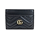 GUCCI GG Marmont V縫線牛皮卡片夾(443127-黑) product thumbnail 1