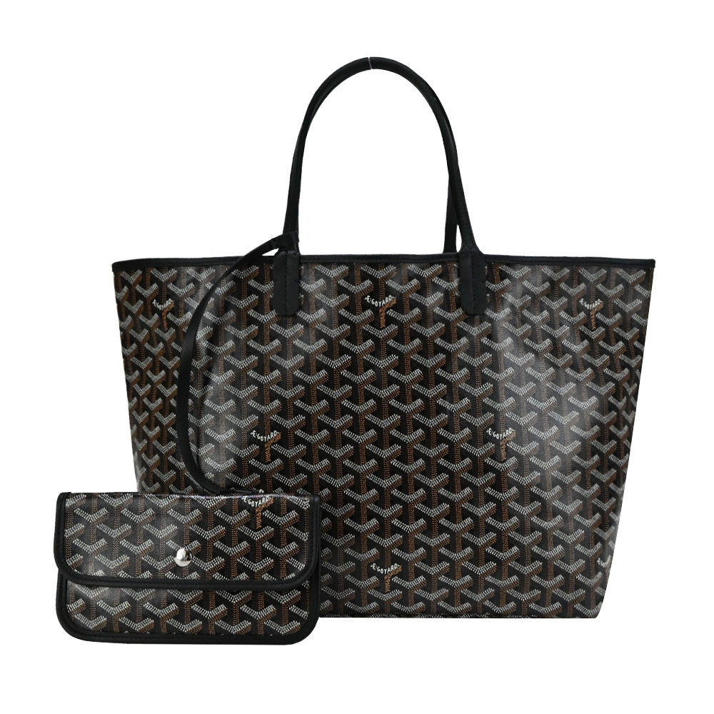 GOYARD 防水帆布LOGO子母購物包(小/黑)