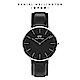 Daniel Wellington DW 手錶 Classic Sheffield 40mm爵士黑真皮皮革錶 DW00100133 product thumbnail 1