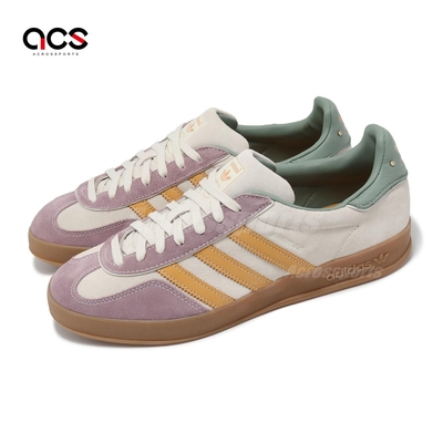 adidas 休閒鞋 Gazelle 男鞋 米白 橘 藕紫 綠 麂皮 復古 三葉草 愛迪達 ID1007