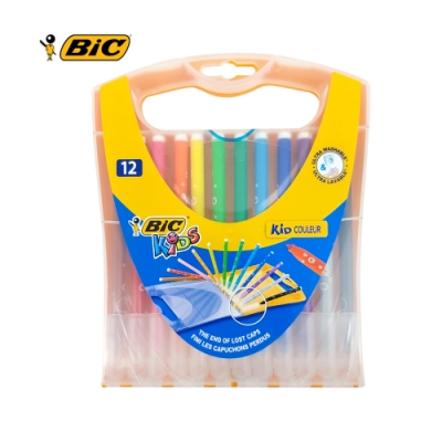 BIC 孔雀開屏彩色筆(12色-不用擔心筆蓋不見)