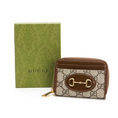 【GUCCI 古馳】 GUCCI 1955 ㄇ拉零錢包 (咖)