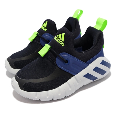 adidas 慢跑鞋 RapidaZEN I Wide 寬楦 童鞋 愛迪達 襪套 輕量 透氣 反光 小童 深藍 綠 GX7599