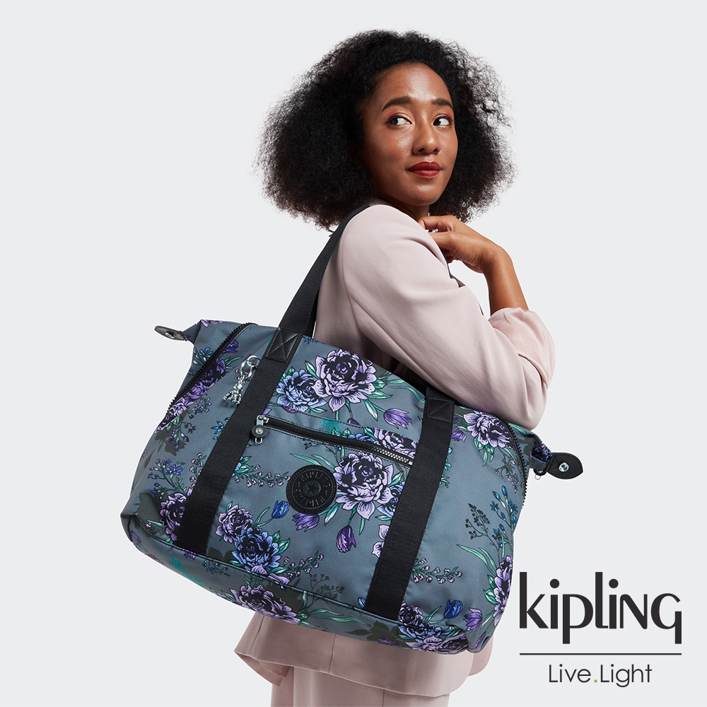 Kipling 復古手繪印花手提側背包-ART M