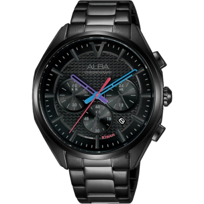 ALBA 雅柏 東京賽車計時手錶 送禮首選-42mm (AT3G99X1/VD53-X366SD)
