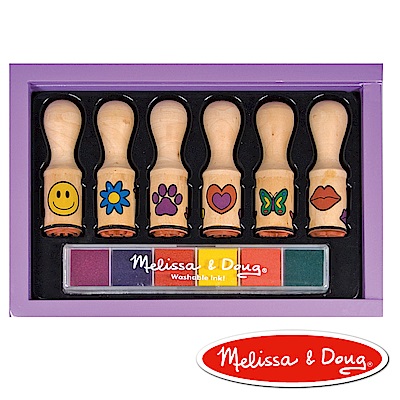 美國瑪莉莎 Melissa & Doug 美勞創意 長柄印章 - 繽紛花漾(六入)