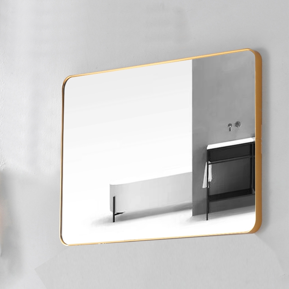 鋁框鏡系列-四方圓角鏡-鈦金 70x50cm